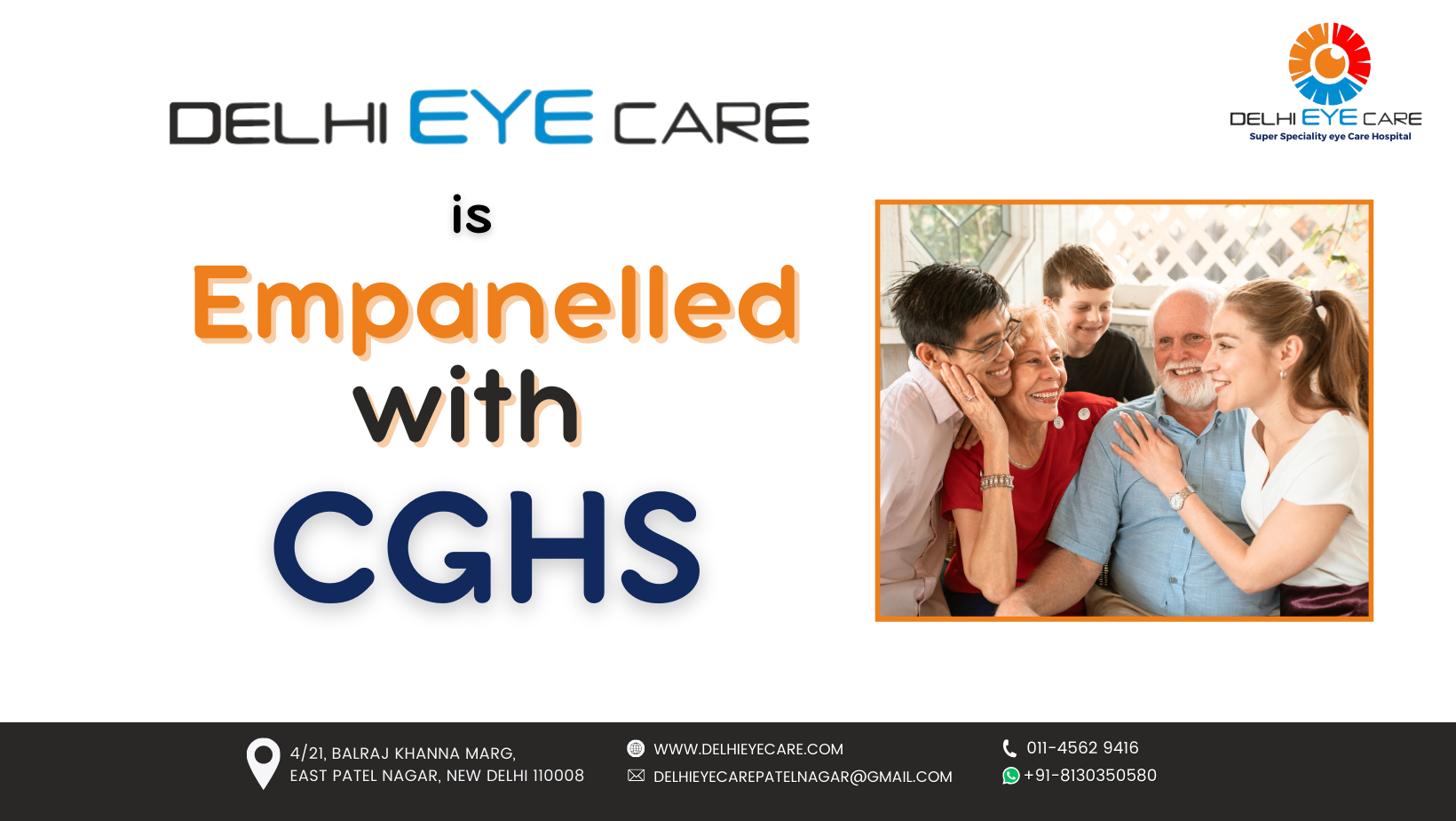 CGHS approved eye hospital in delhi