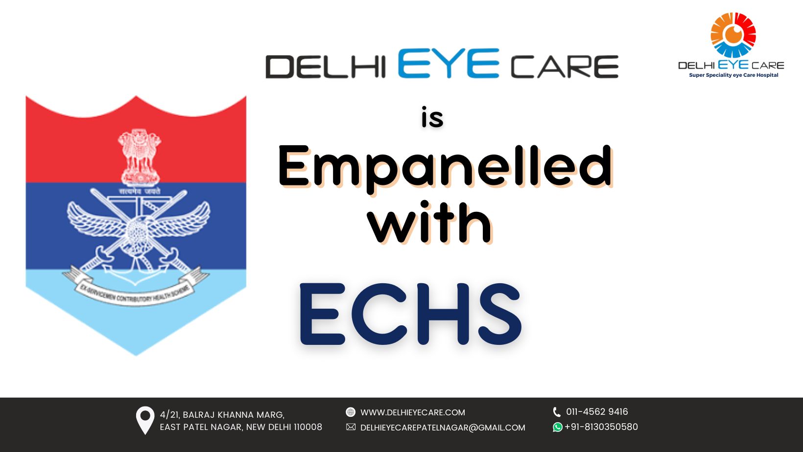 echs Empanelled / Approved Eye Hospitals in Delhi NCR