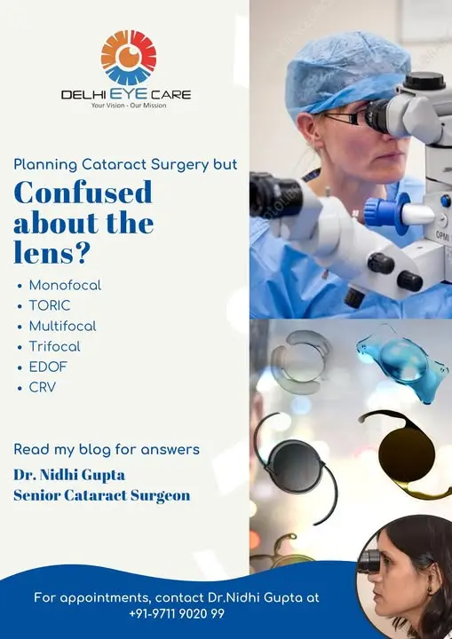 Confused About the Lens cataract lens choices blog by Dr. Nidhi Gupta