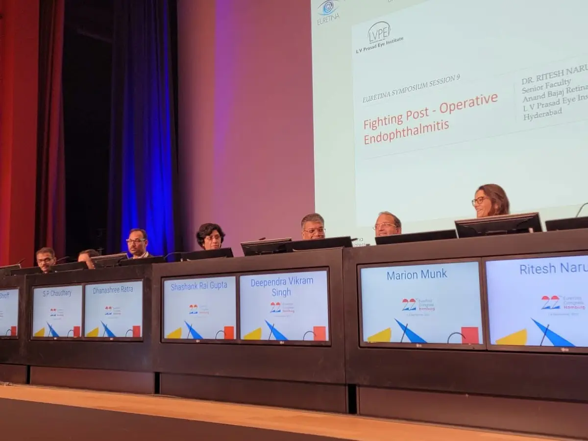Dr. Shashank Rai Gupta participating in an international retinal panel