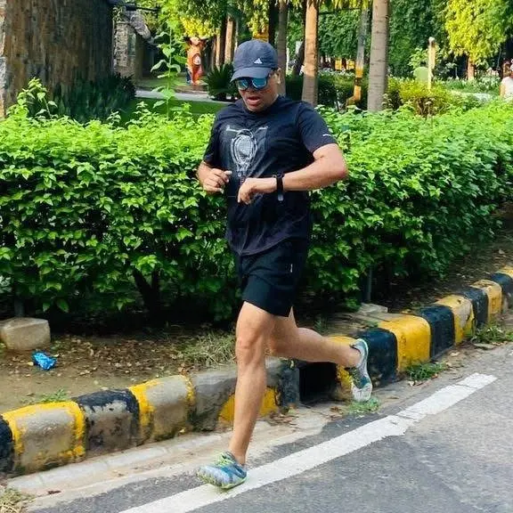 Dr. Shashank Rai Gupta during a long-distance run